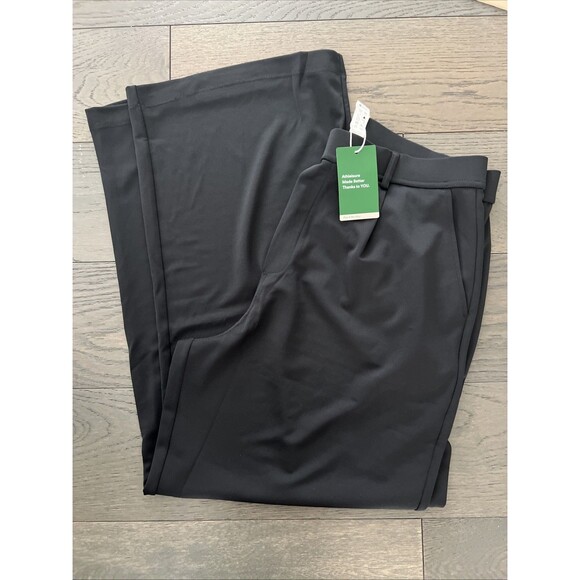 Halara Wide Leg Pants Flex High Waisted Side Pocket Waffle Work Black XL - Picture 6 of 6